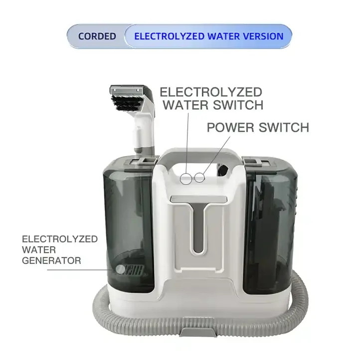 منظف صغير محمول للتنظيف بالبخار من البلاستيك المحمول للسجاد والأريكة