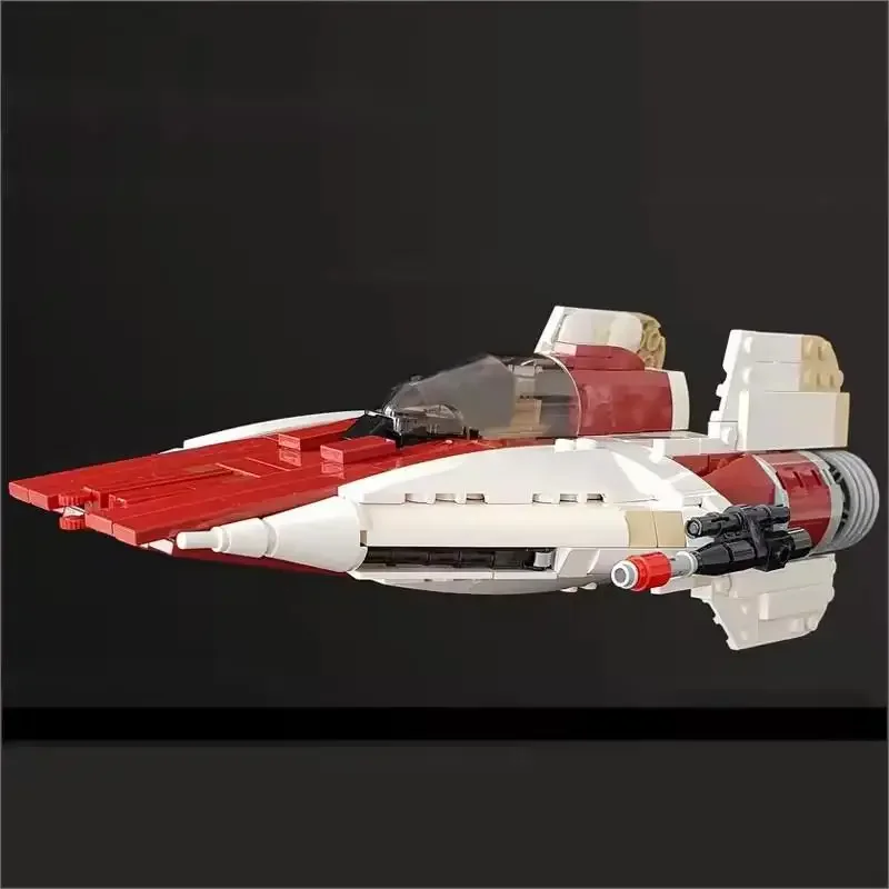 A-Wing Starfighter MOC Building Blocks, Rebel Alliance Interceptor Model, Space Battle DIY Collection for Adult Fans