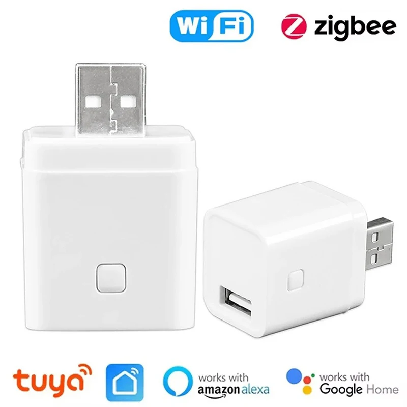 Tuya Smart WiFi/Zigbee Micro USB Adaptor Switch 5V Mini USB Power Adaptor Smart Life Control With Alexa Google Alice Assistant