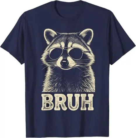 Coole Waschbär-Sonnenbrille Bruh Lustiges T-Shirt für Waschbär-Liebhaber Jungen Mode Teenager Neuheit Geschenk Y2k Streetwear Süßes T-Shirt Coole Kleidung – Detail 8