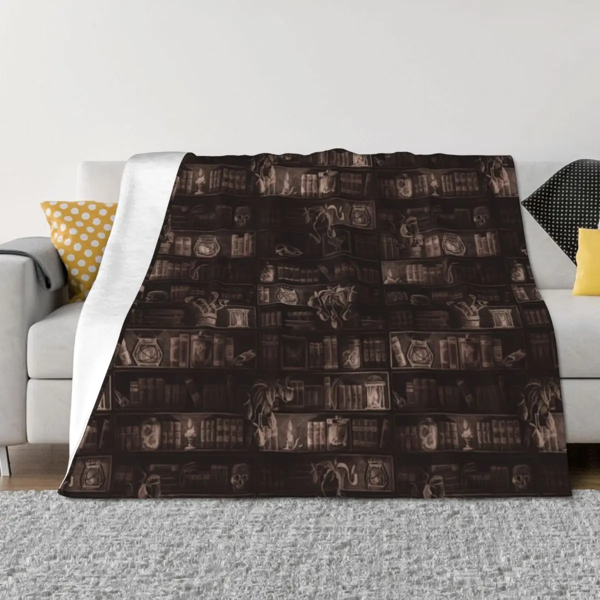 

Candlelit Library, a fantasy dark academia pattern Throw Blanket Sofa Throw for babies heavy to sleep Sofas Blankets