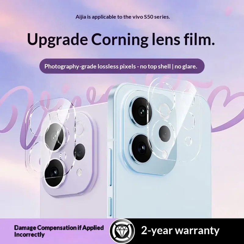 

1-3 шт., защитная пленка для объектива камеры с полным клеем для vivo S50 Pro, защитная пленка для мини-камеры vivo S50, прозрачная крышка объектива, закаленное стекло