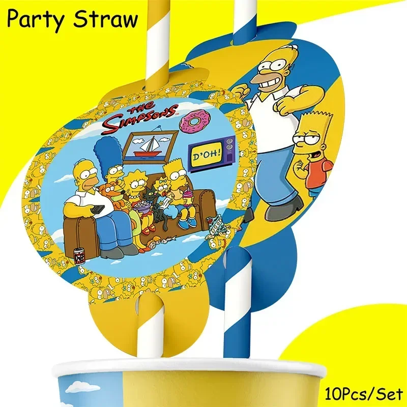 DisneyThe-Juego de vajilla para fiesta de Los Simpsons, vasos, platos, servilletas, decoración de fiesta de cumpleaños para niños y niñas, Baby