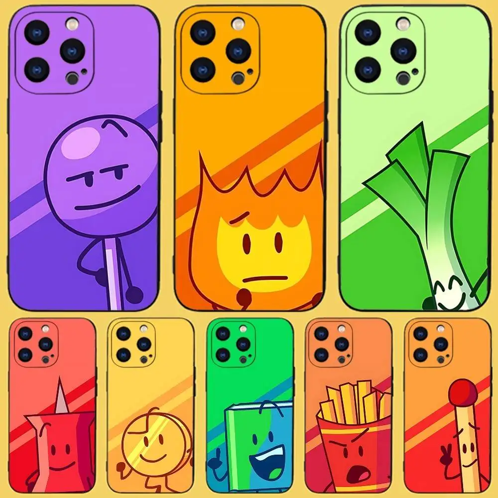 

B-Battle For Dream Island Phone Case For iPhone 17,16,15,14,13,12,11,Pro,Max,Plus,X,XS,SE4,E,Mini,Soft Black Case