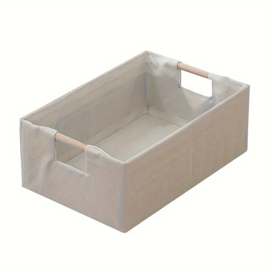 Cestino portaoggetti per pannolini con manico in legno, cestino portaoggetti pieghevole, scatola portaoggetti in tessuto, decorazione della stanza dei bambini