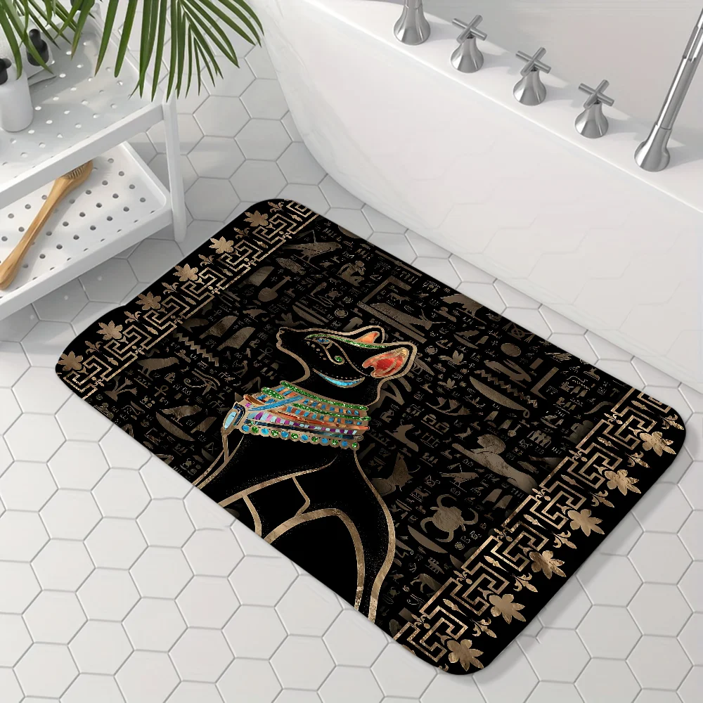 1pc hieroglyphische Boden matte Tür matte für Badezimmer Küche langen Korridor Teppich rutsch feste