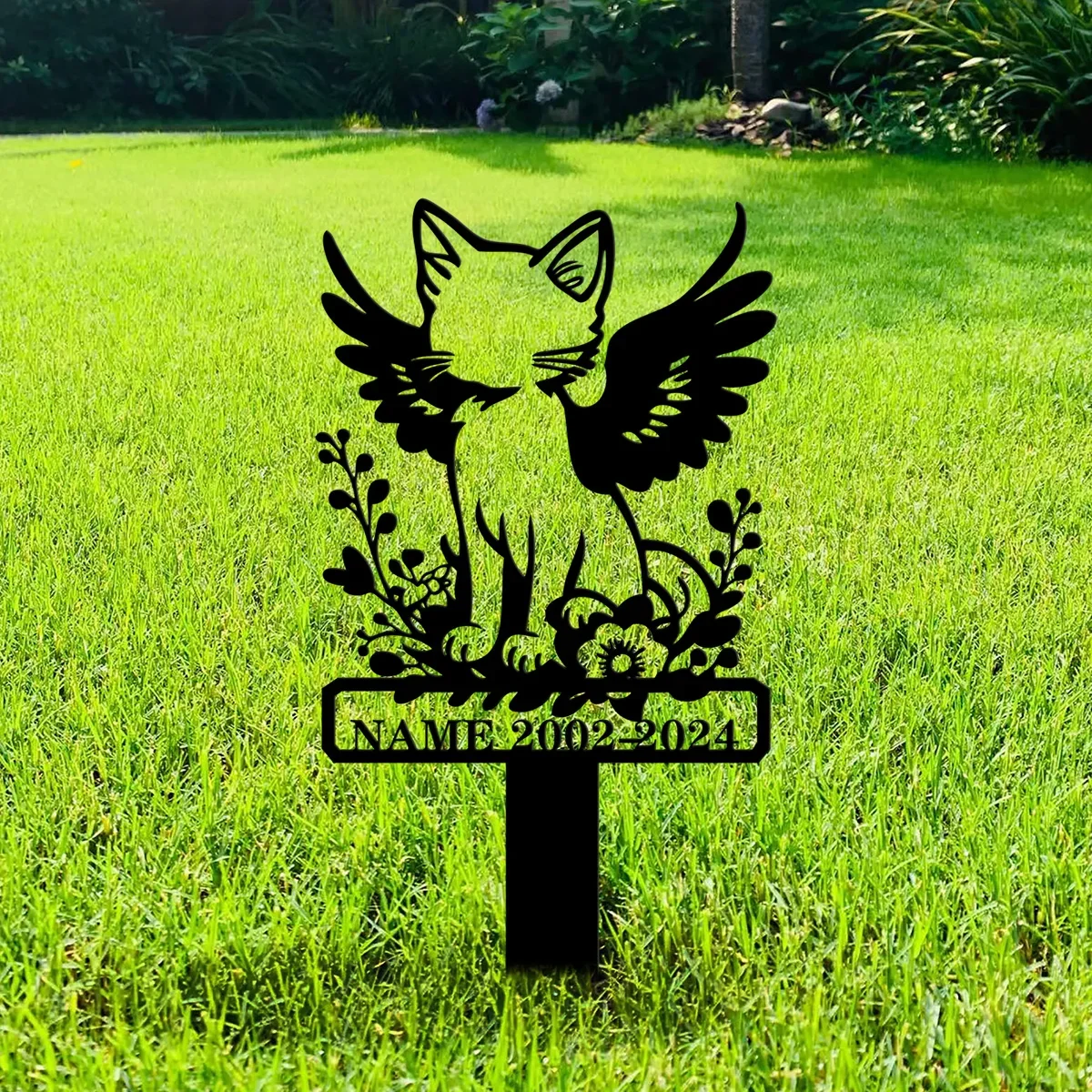 Custom Cat Memorial Stake, Personalized Cat Memorial Plaque, Pet Grave Marker, Cat Memorial Gifts,Metal Garden Stake