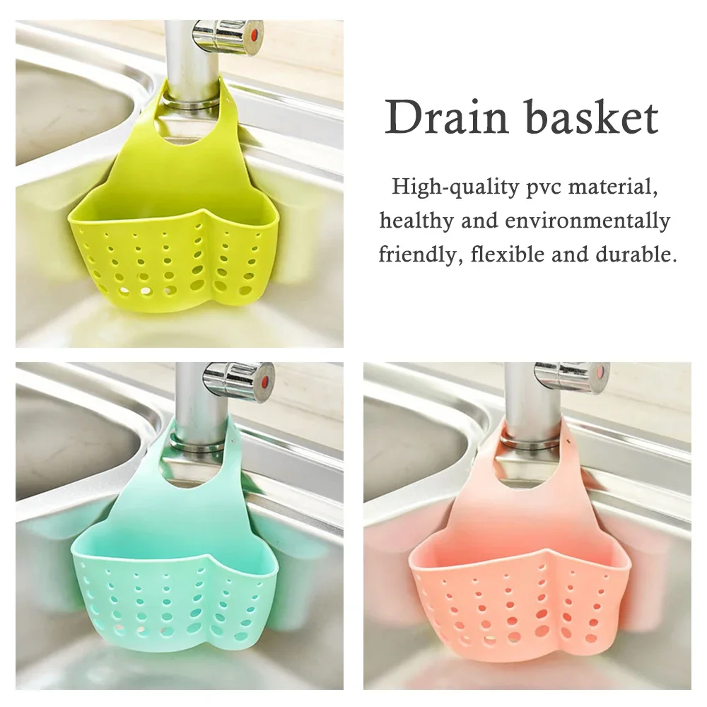 Suction Cup Kitchen Sink Shelf Organizer Soap Sponge Drain Rack Bathroom Holder - Sticky Wall Storage for Kitchen Accessories Wa