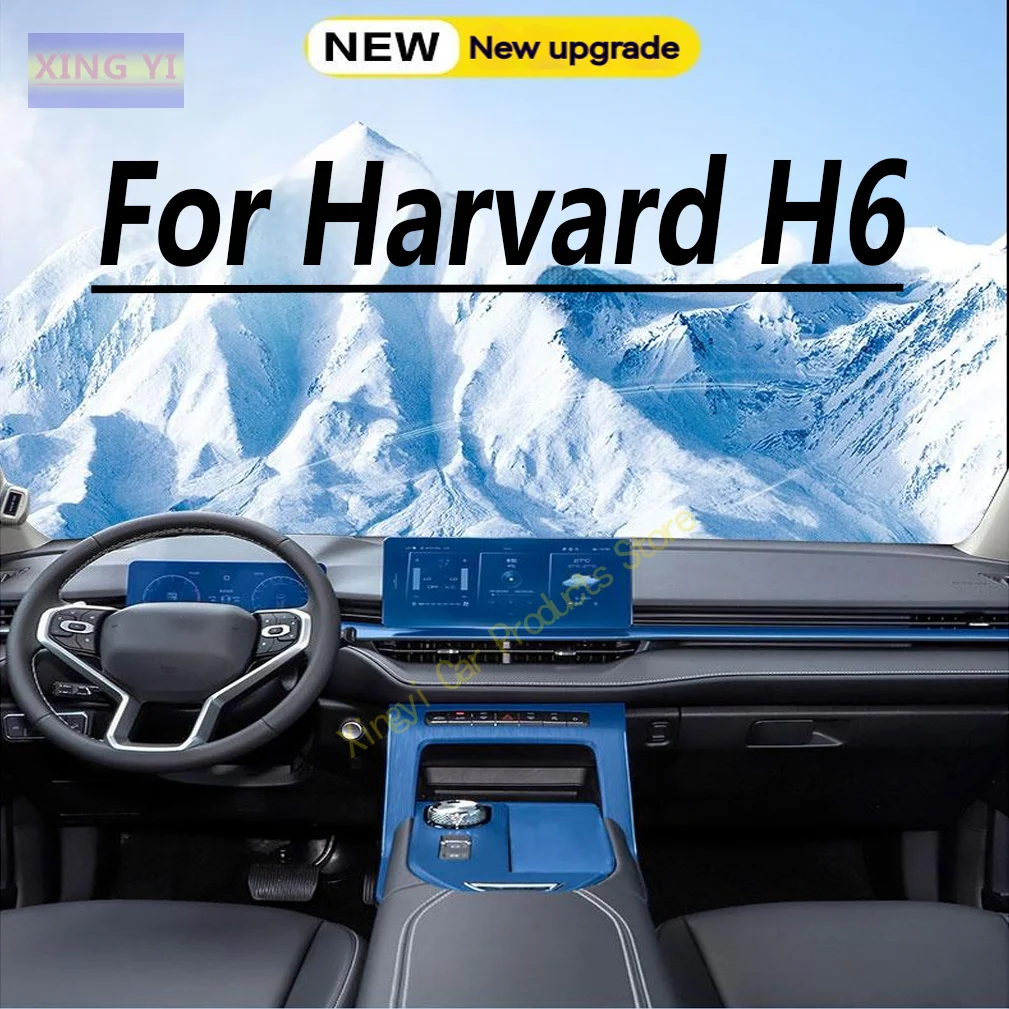 For HAVAL H6 2022 2023 Hybrid Gearbox Panel Navigation Screen Automotive Interior TPU Protective Film Cover Anti-Scratch Sticker