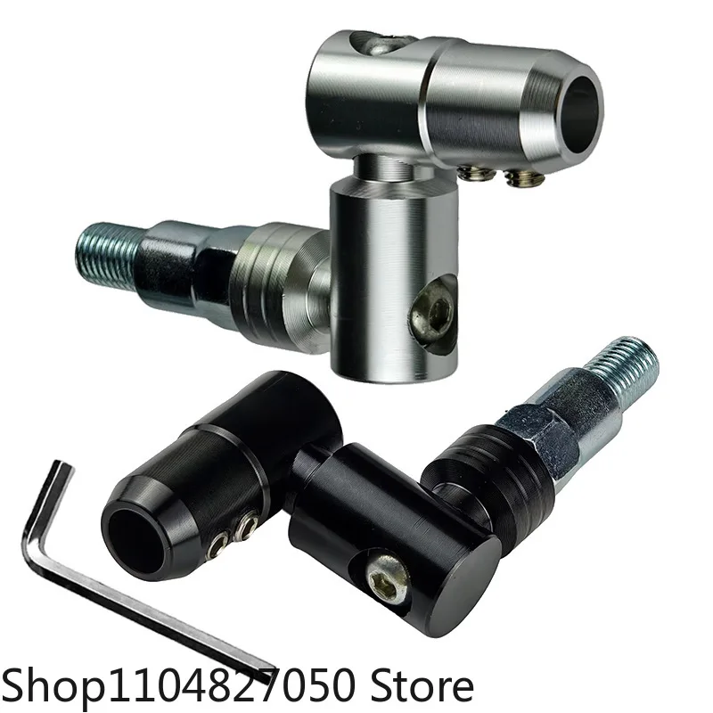 Аксессуары для модификации мотоцикла, зеркальный стержень из алюминиевого сплава с ЧПУ, складной кронштейн, винт 360° °   вращающееся фиксированное винтовое сиденье зеркала