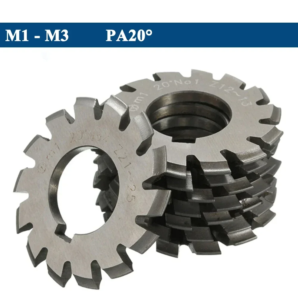 HSS Gear Milling Cutter M0.6 M1 M2 M3 M4 M5 M6 M8 Modulus Degrees Disc Spur Gear Milling Cutter Straight Tooth Disc Bevel Gear