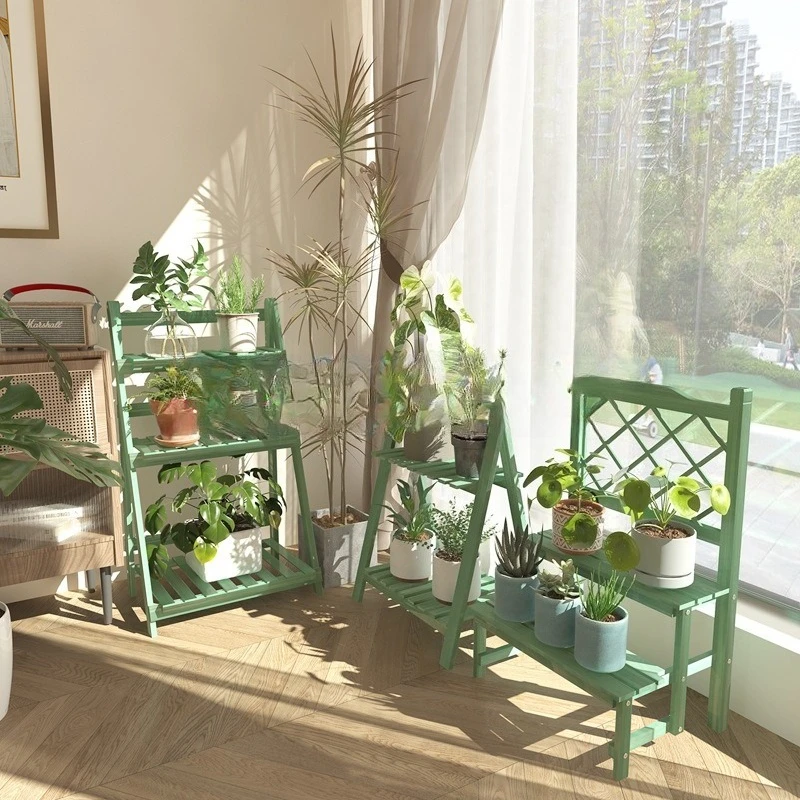 

Balcony Small Plant Rack Floor-standing Plant Rack
