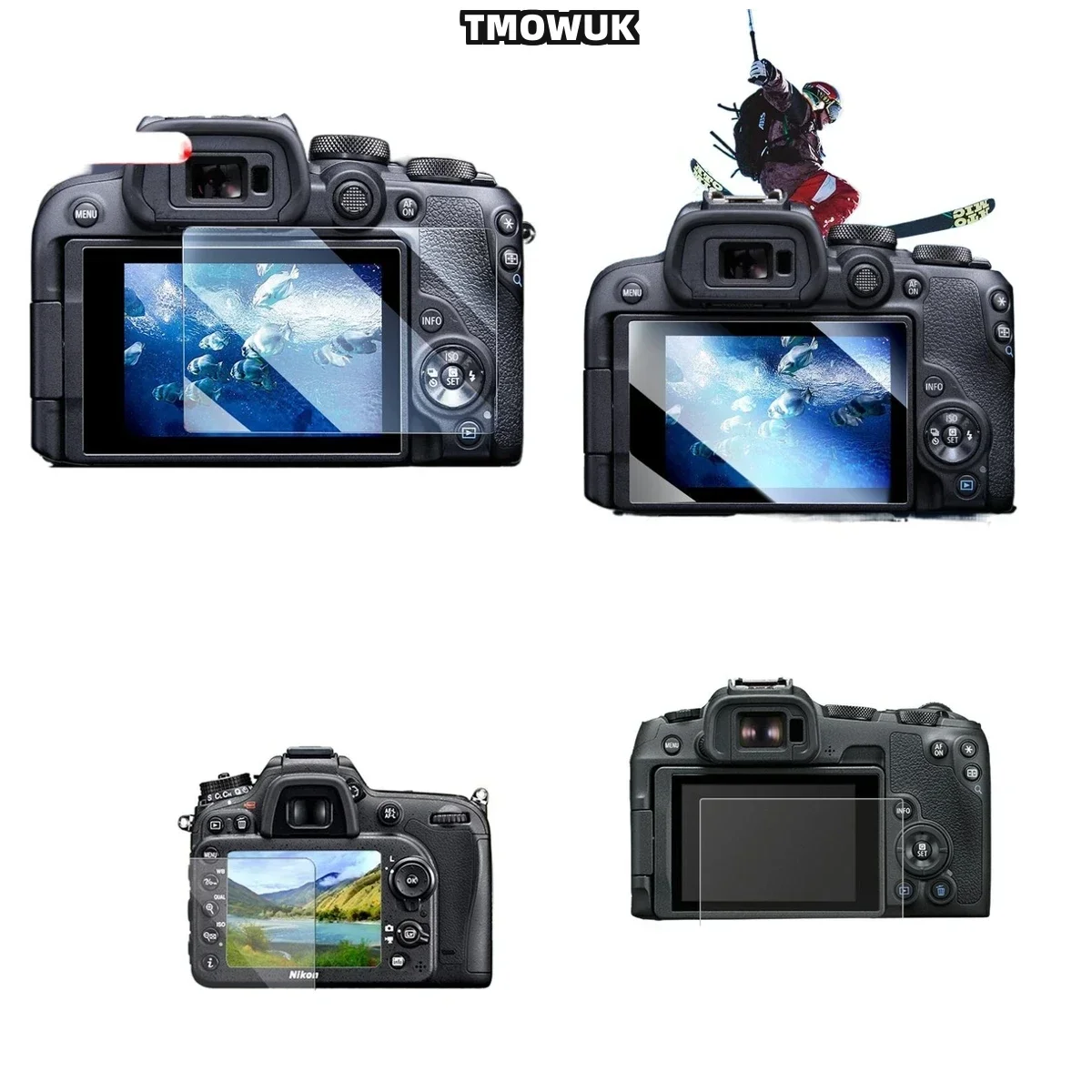 

For Canon R10 Shockproof Screen Protector, 9H Toughness See-Through Film