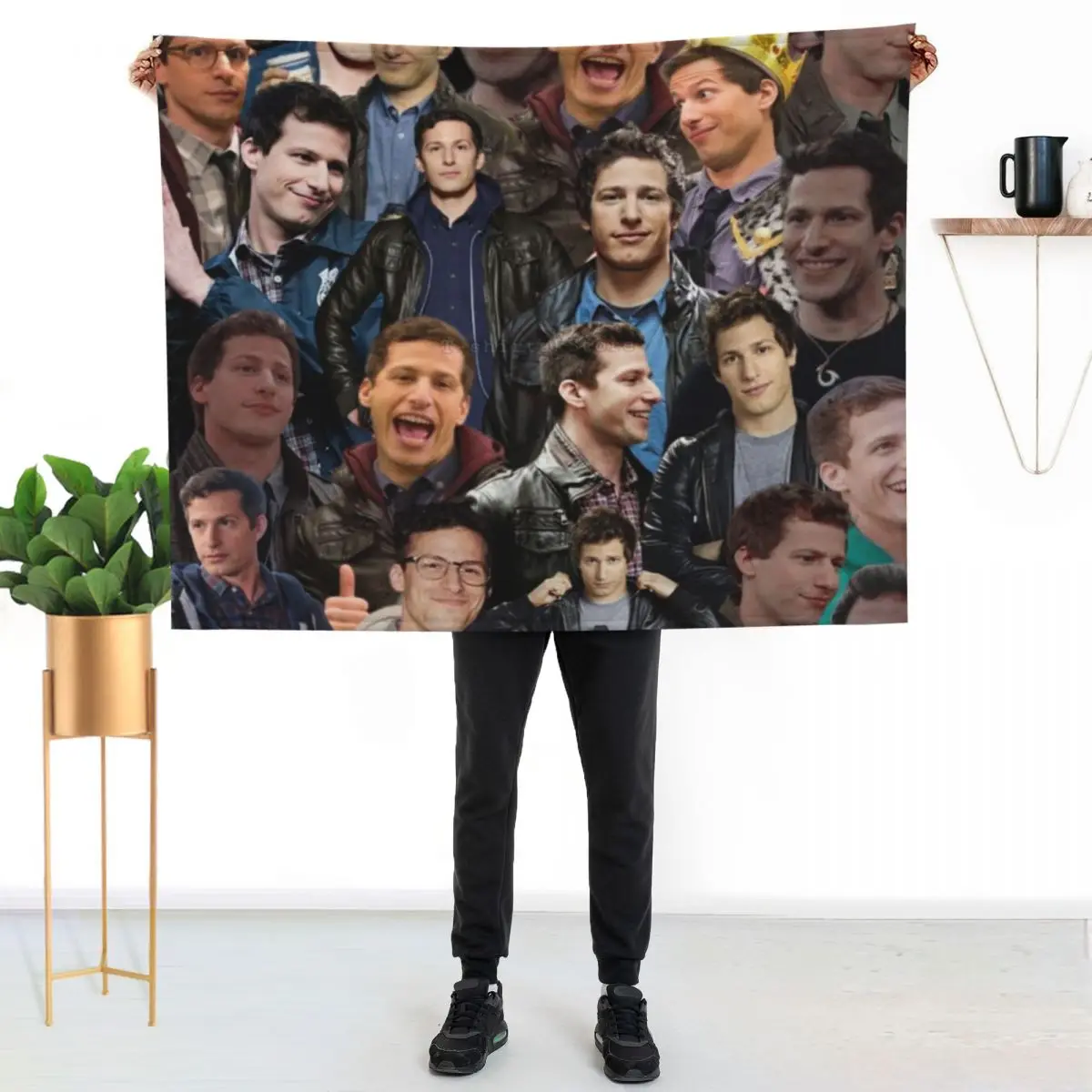 

jake peralta photo collage Throw Blanket Stylish Couch Blanket for Home Living Room