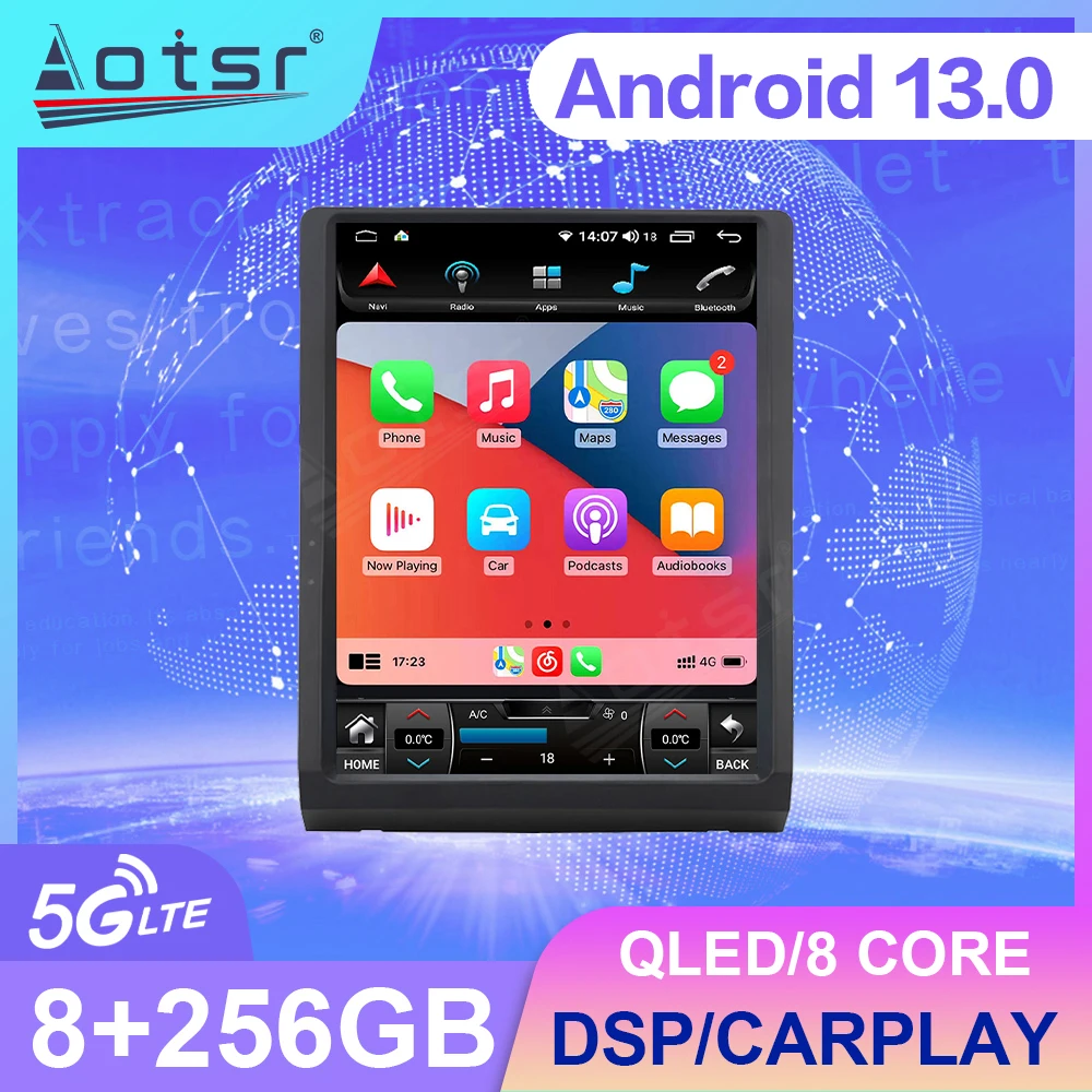 

13" T-Style Screen Car Radio For Toyota Land Cruiser LC70 LC75 LC76 2007-2022 Multimedia Vedio Carplay GPS Auto Navigation