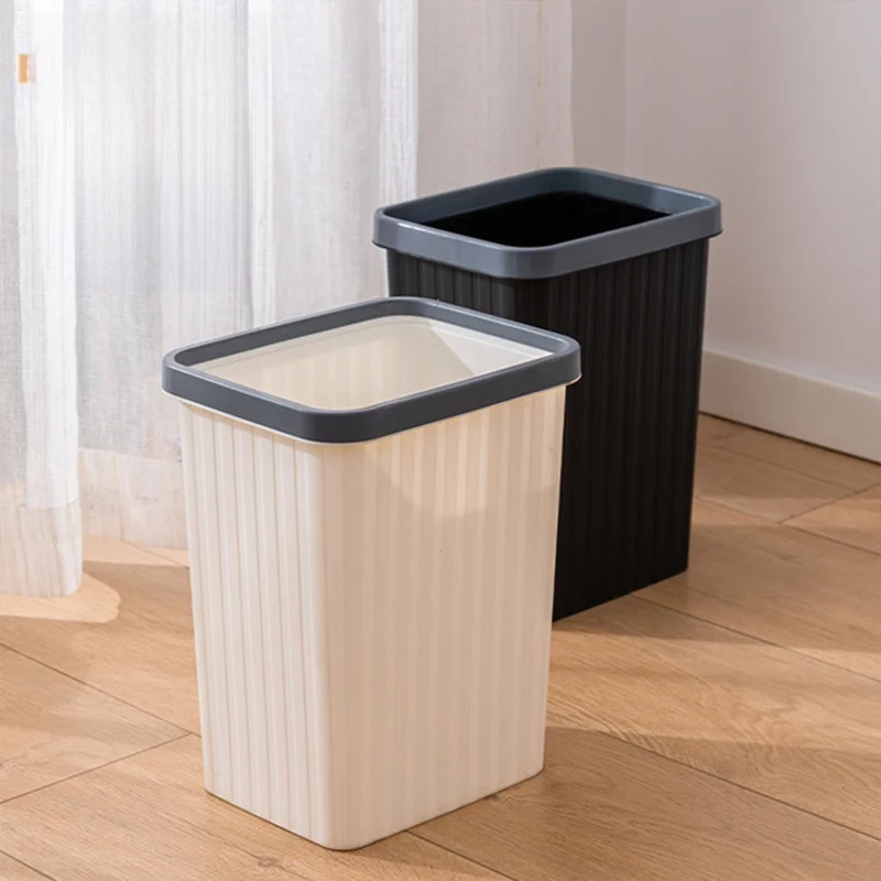 

Large Capaci Plastic Tra Can No Lid round And Square for Living Room Bedroom Batoom Household Garbage Bin Waste Paper B...
