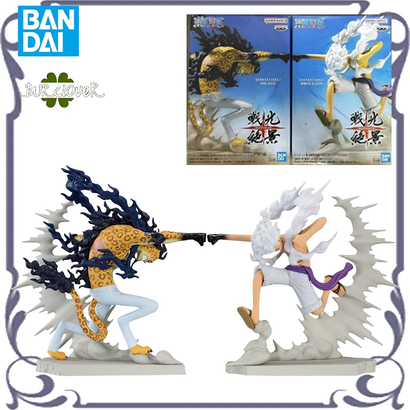 

BANDAI Original Banpresto Anime One Piece Gear 5 Nika Luffy VS Rob Lucci PVC Anime Action Figure Collectibles And Decorative