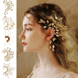Luxury Queen's Ear Bone Clip Exquisite Rhinestone Crystal Earrings Party Bridal Jewelry Accessories For Women Important Occasion