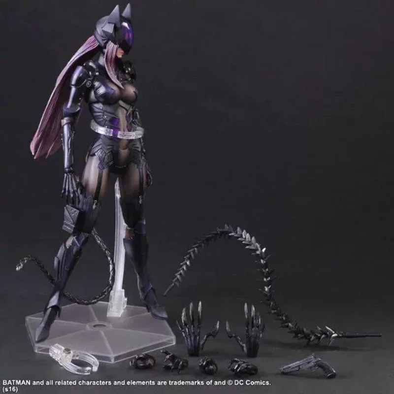 Play Arts Figure The Dark Knight Rises Selina Kyle Catwoman High Quality PVC Action Figure Collectible Model Toy Gifts 26CM