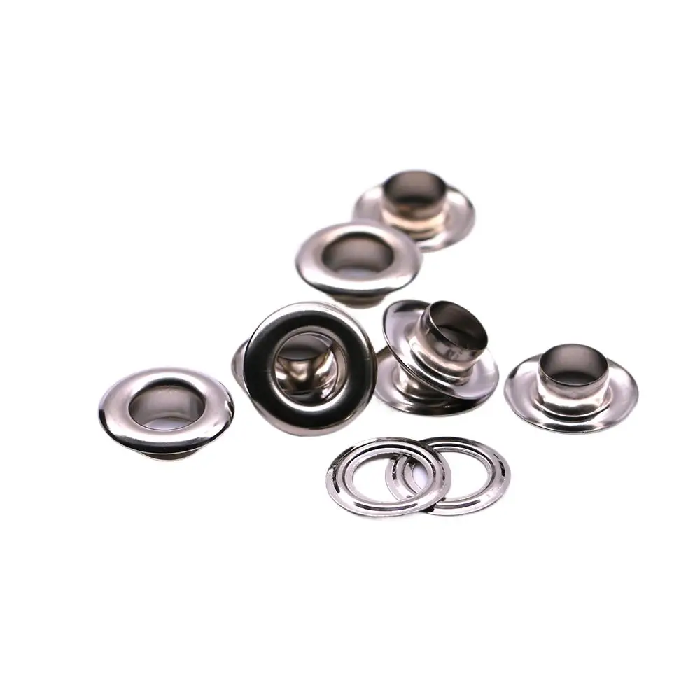 High Brightness Electroplating Wide Edge Eyelets for Bags, Scrapbooking Eyelets, 4 Colors, 4mm, 6mm, 8mm Inner Diameter, 50Sets