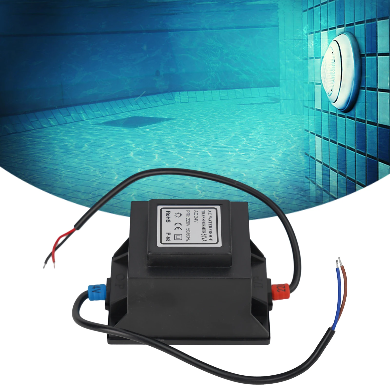 Isolation LED For Transformer AC 24V Power Supply AC/AC For Outdoor Power Supply IP67 For Overload Temperature Protection Parts