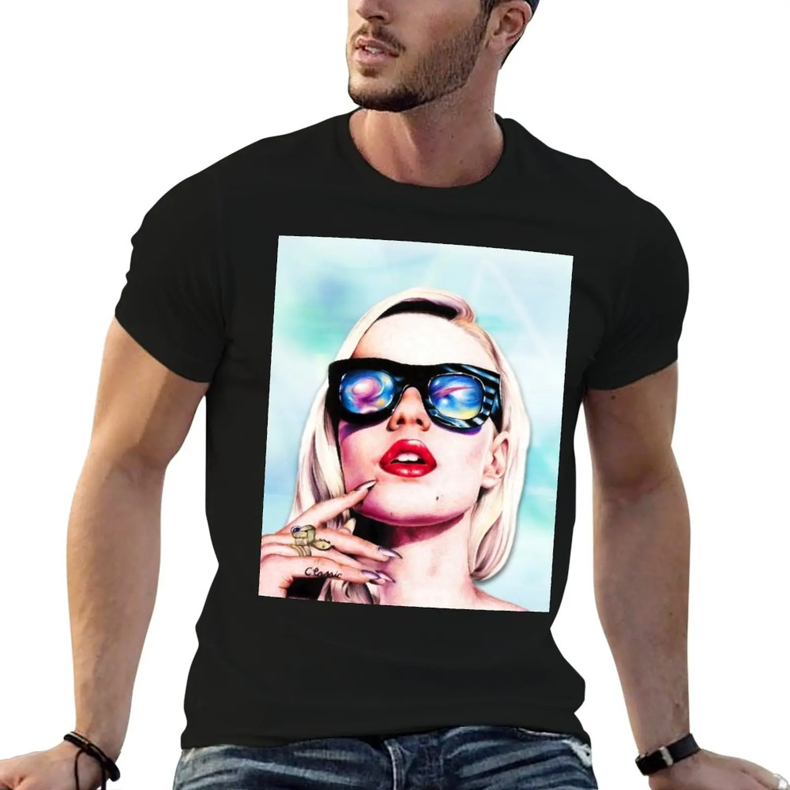 

Iggy Azalea- Blue T-Shirt cotton t shirt pack man t shirts cotton t shirts for man graphic tees T-Shirt