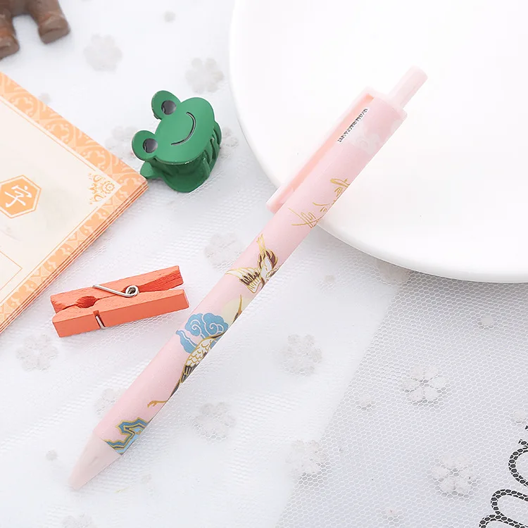 50pcs Koi touch pen retro national style creative stationery student press neutral pen office supplies water-based signature pen