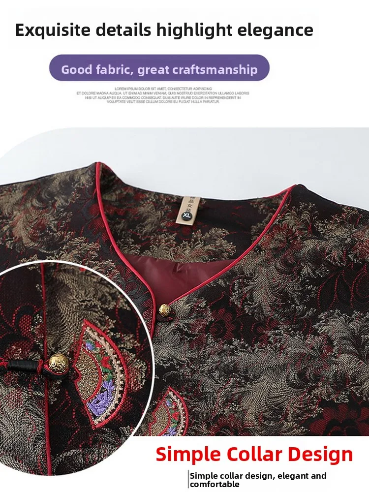 Thiened Fce ベスト 中年女性用 春秋アウター 冬 暖かい ふわふわ Jaet andmother Sle