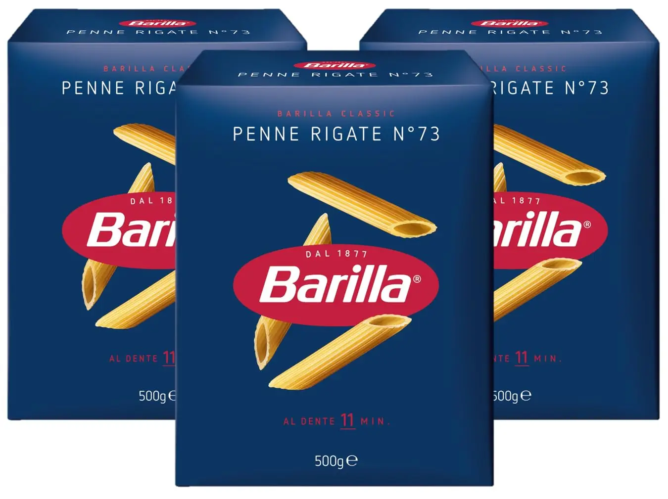 Barilla-Pens Rigate n.73, verpakking van 3 (3x500g)