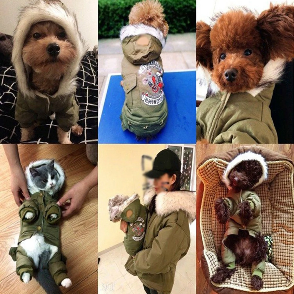 Winter Apparel Warm Iocomotive Driver Clothing Puppy Vest Cool Jacket Chihuahua Doggy Pet Costume Dog Coat For Small Medium Dogs