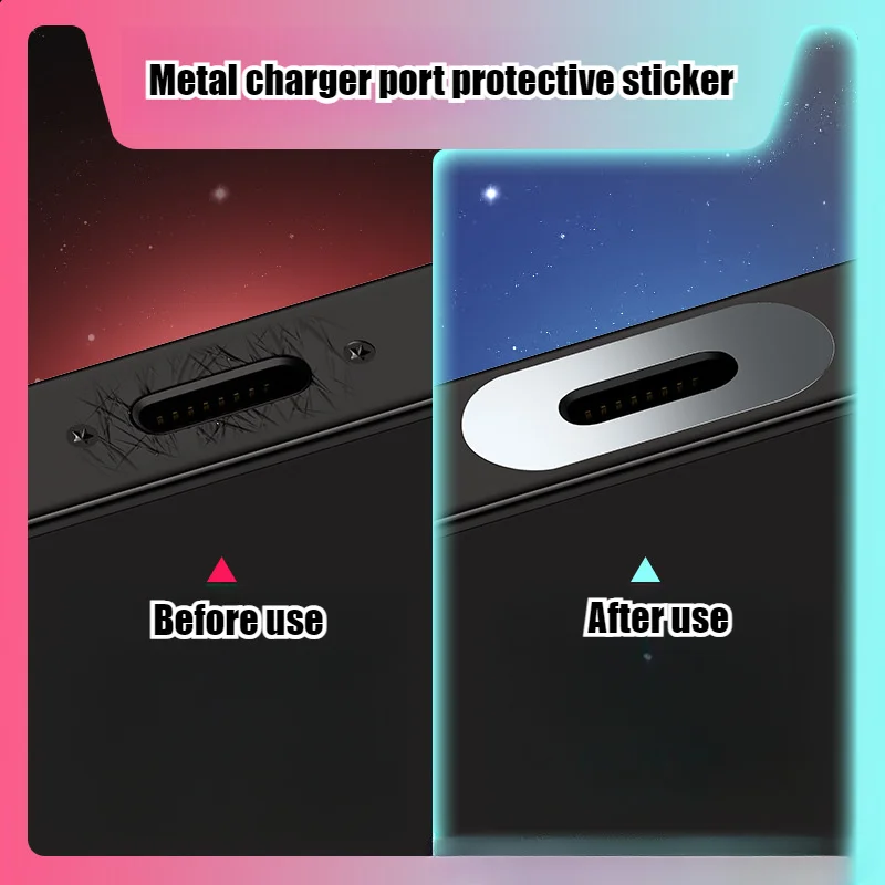 5pcs Pelindung Port Pengisian Daya Anti Gores Stiker Cocok untuk iPhone 15 16 Max Plus iPhone 17 Port Pengisian Daya Tipe-C