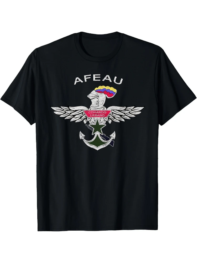 

AFEAU Colombian Special Force Colombia Veteran pattern design-100% cotton O-neck short-sleeved men's printed T-shirt.