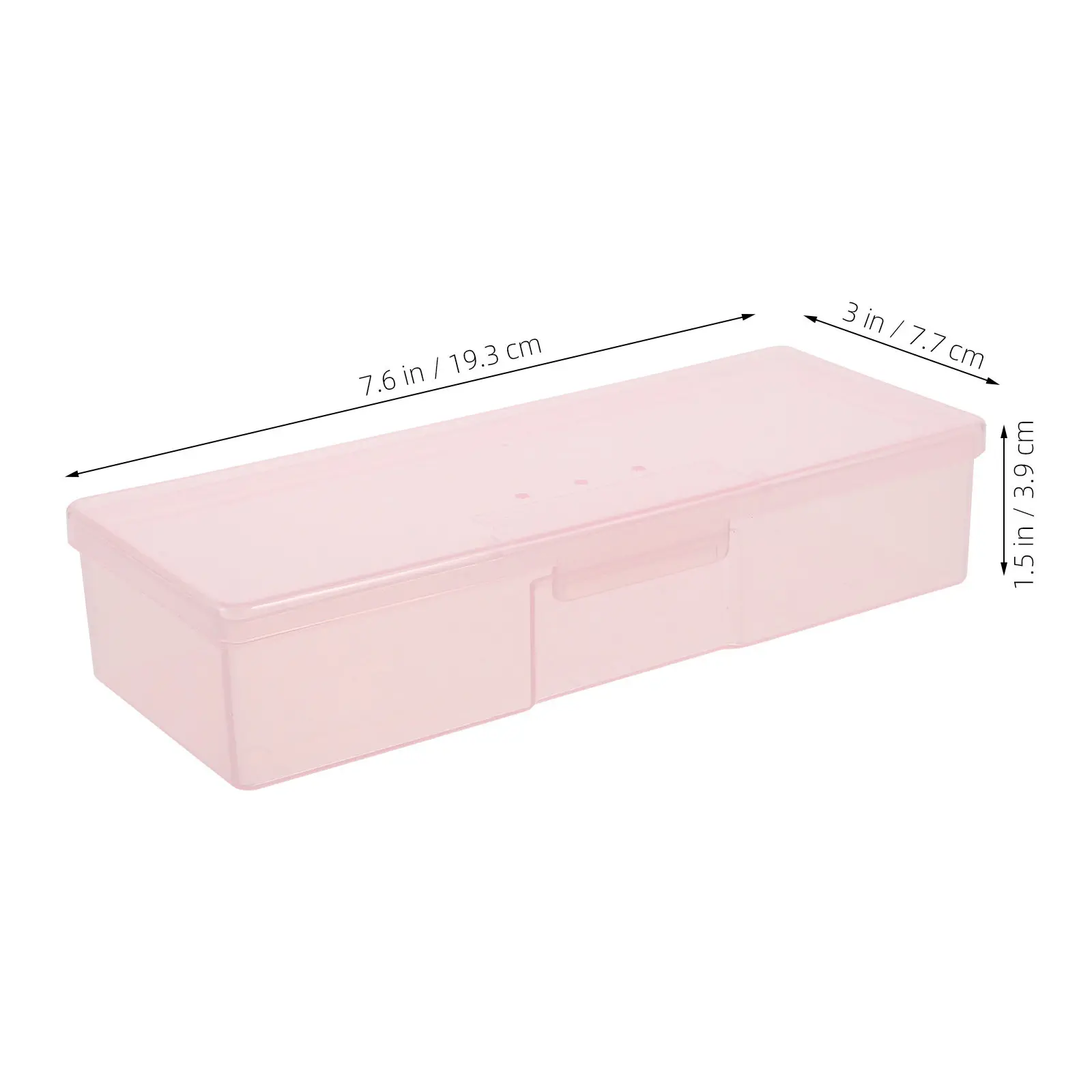 Portable Pink Nail Storage Box Nail Tool Organizer Large Capacity Long Case Manicure Supplies Organizer for Home Salon Use
