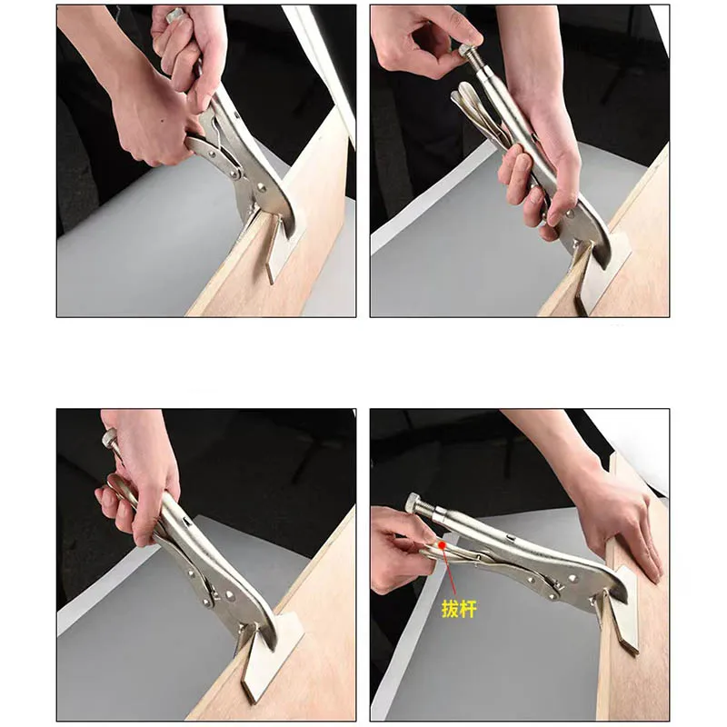 8~10 inch Locking Sheet Metal Clamps Welding Locking Pliers Adjustable Opening Woodworking professional hand tools Pliers