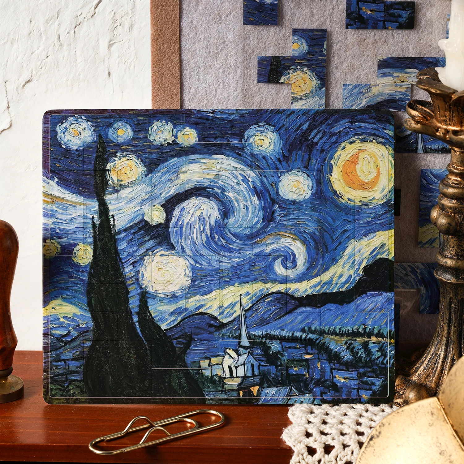 

Kawaii Renowned Painting Restoration 3D Famous Art Exhibition Landscape Sticker DIY Pocket Cabin Scene festival gift ﻿ ﻿