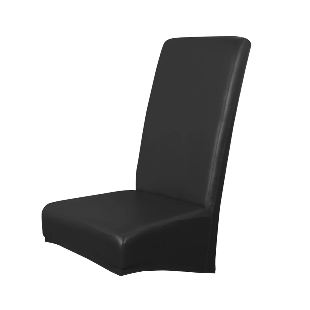 

Waterproof Chair Cover PU Fabric Dining Covers Protection Back Chairs Black Child Friendly Easy Clean Sofa Decor Accessories
