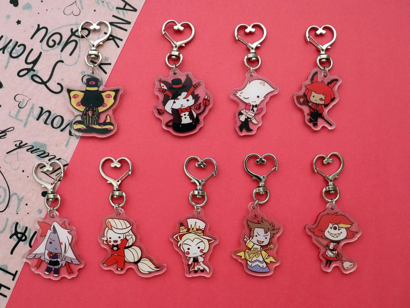 

Акриловый брелок для аниме, игровая периферия, подвеска для ключей от машины, милый мультяшный кулон, Hazbin, отель, шелуха, Люцифер, Morningstar Sir Pentious