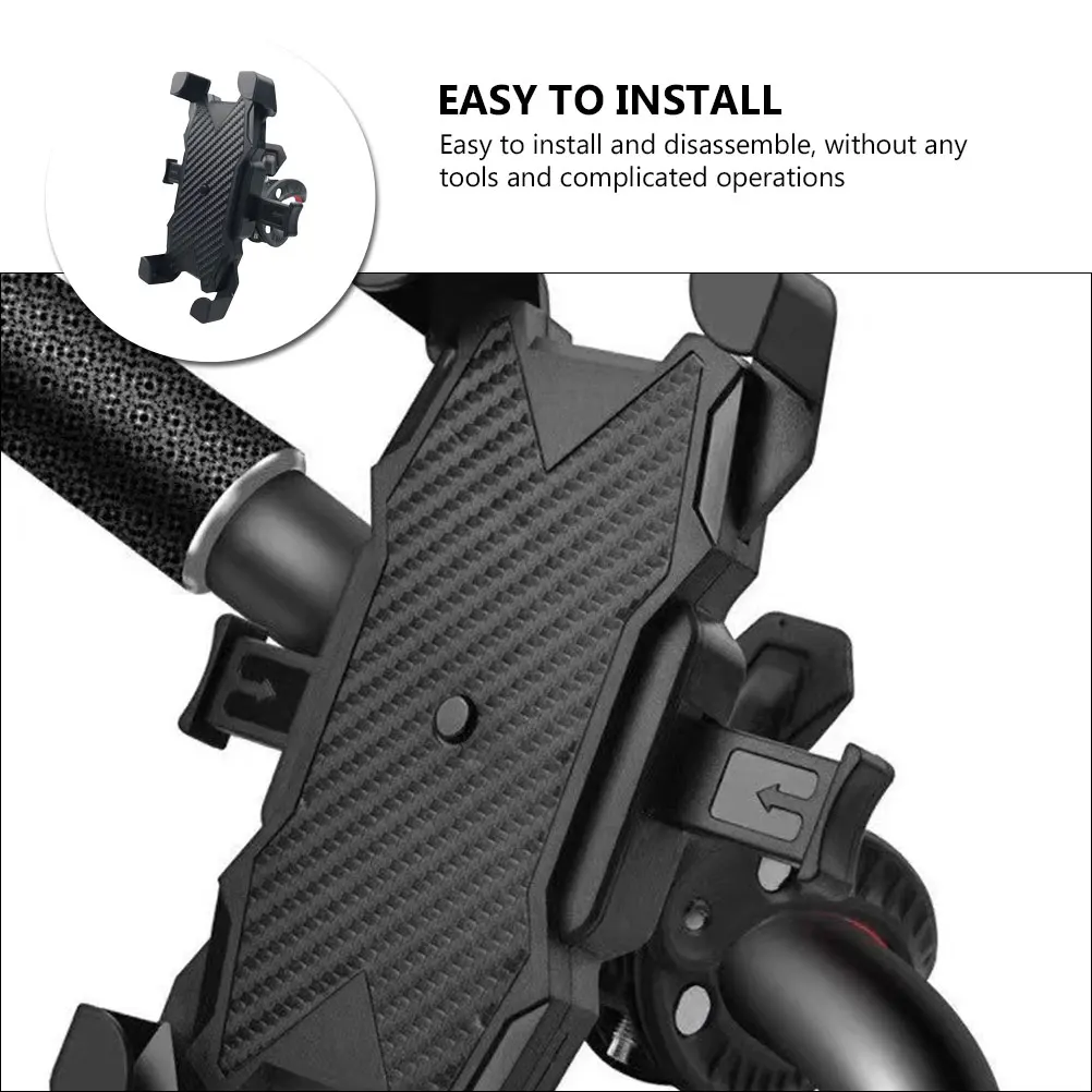 

Universal Anti-Fall Motorcycle Phone Mount Bike Holder Shockproof Cellphone Support for Scooter Handlebar Easy Install