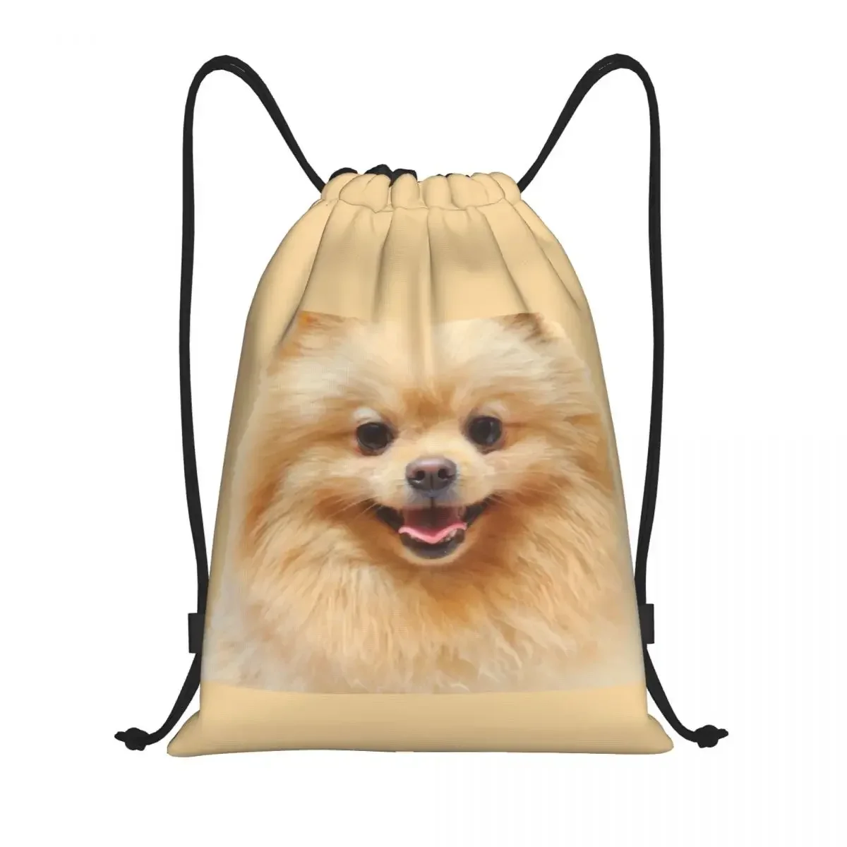 Custom Pomerania Dog Drawstring Bags Men Women Lightweight Spitz Pet Sports Gym Storage Backpack