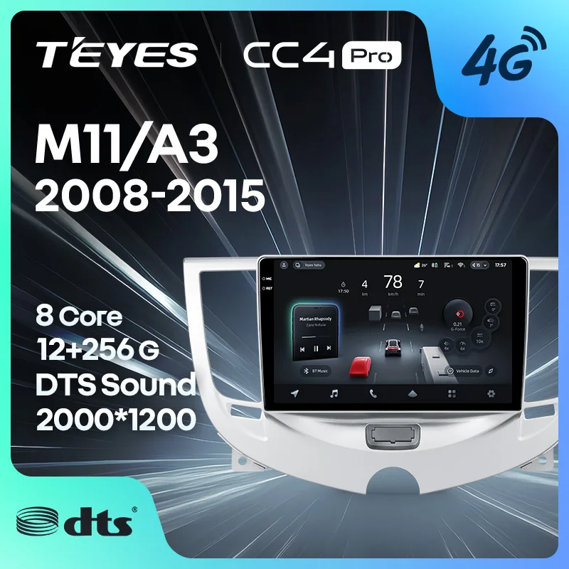 

TEYES CC4 PRO For Chery M11 A3 2008 - 2015 CarPlay Android Auto 2DIN Autoradio Radio Multimedia Stereo