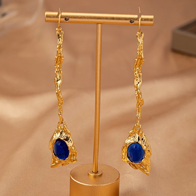 Fashion Trend Casual Copper Plated Irregular Texture Earrings