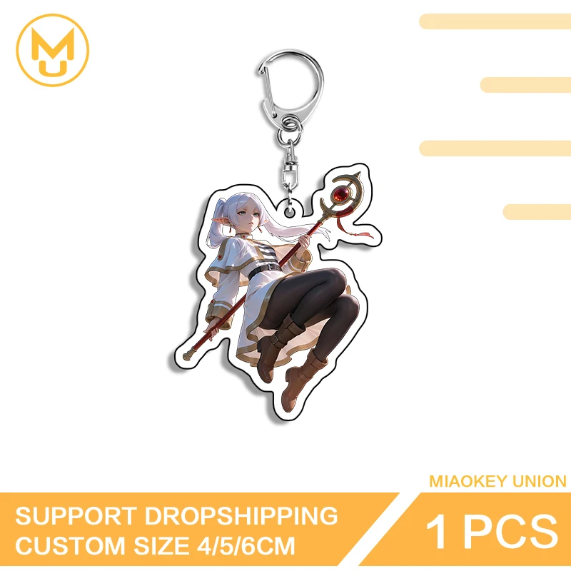 Pretty Anime Figure Frieren Lively Attractive Advance Guard Double Sided Acrylic Keyring Ingenious Backpack Decor Collection