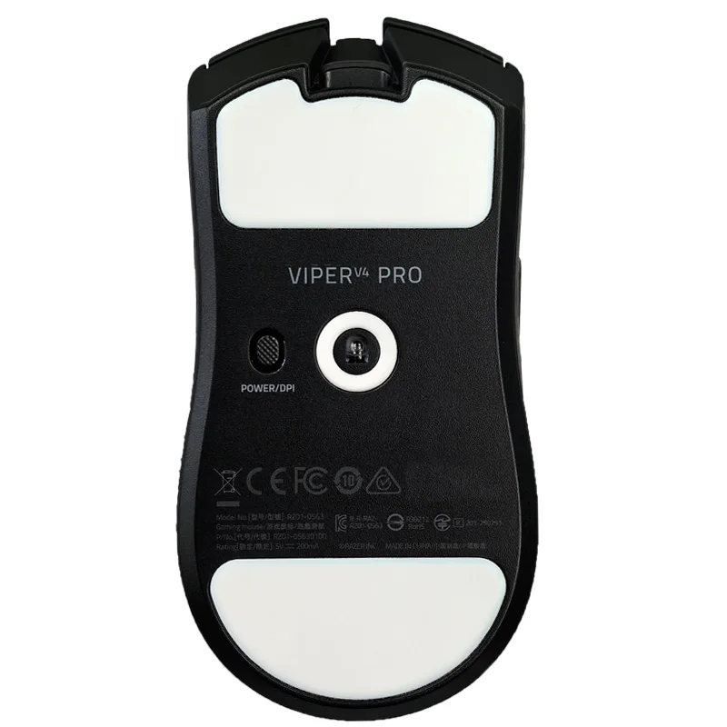 Niestandardowe ślizgacze do myszy UnusualWaySports Viper V4 Pro z wygiętą powierzchnią PTFE, zapobiegające zgniataniu, Magic Ice Pink Black Silver Fox — zdjęcie produktu 7