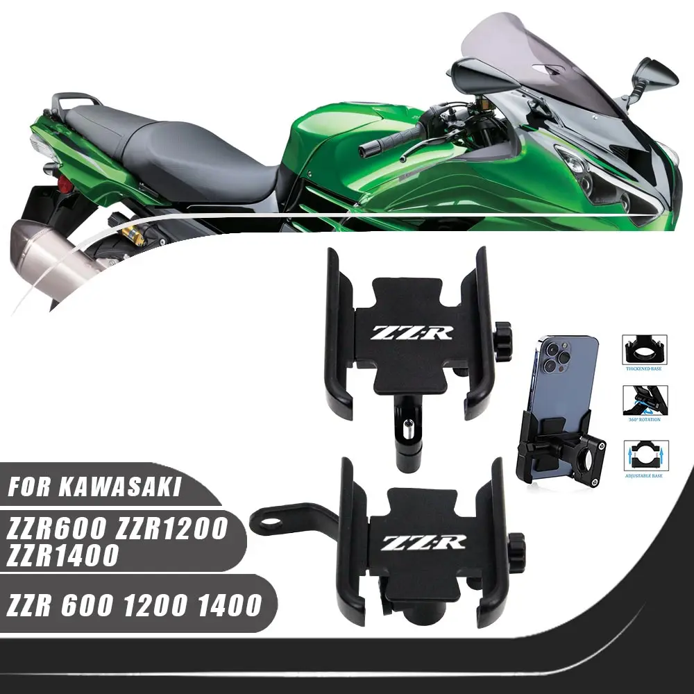 

For Kawasaki ZZR600 ZZR1200 ZZR1400 ZZR 600 1200 1400 Motorcycle Accessories Handlebar Mobile Phone Holder GPS Stand Bracket