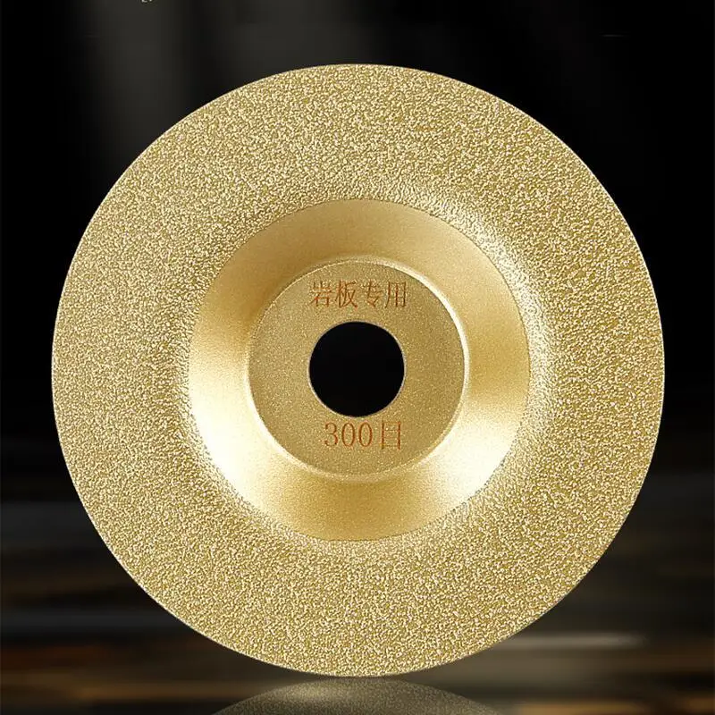 4" 100mm 300er Körnung Vakuumgelötete Diamant-Schleifscheibe Schleifschleifscheibe für Winkelschleifer Granit Marmor Eisen Stahl Mauerwerk – Detail 1