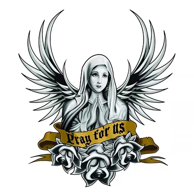 

Молитесь для нас-наклейка на мотоцикл, автомобильный топливный бак, шлем, наклейка, аксессуары, водонепроницаемая для Yamaha Kawasaki Ktm Duke 125 Honda Harley