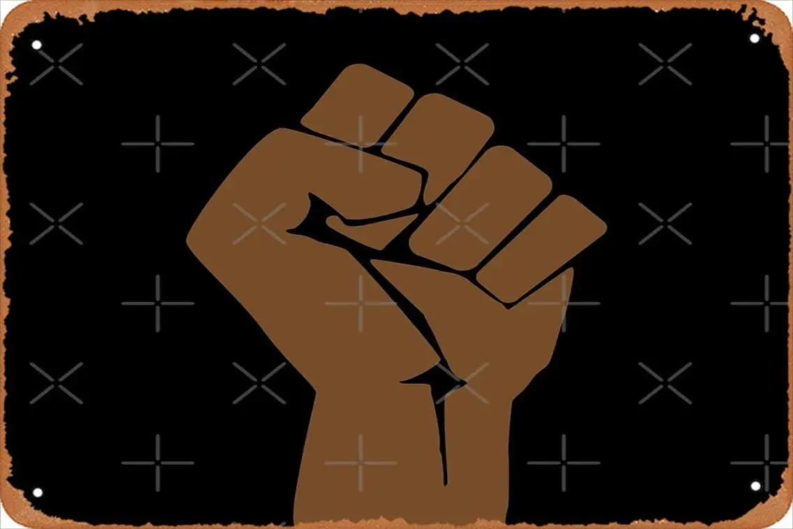 Juneteenth Black Lives Matter The Raised fist, Clenched Fist,power fist Power sayhername, Canvas Print Metal Tin