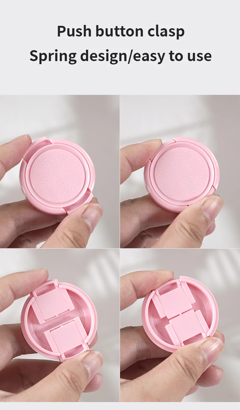 غطاء عدسة الكاميرا 37 ملم، غطاء حماية من النوع العالمي، غطاء أمامي للعدسة بدون حروف، غطاء كلا الجانبين