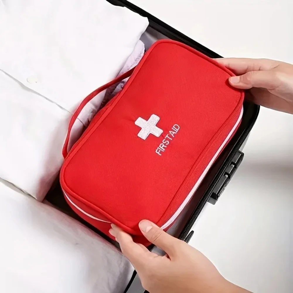 Health Medicine First Aid Kit Oxford Cloth Portable Travel Storage Emergency Kit Tote Bag Outdoor Medical Bag Storage Bag