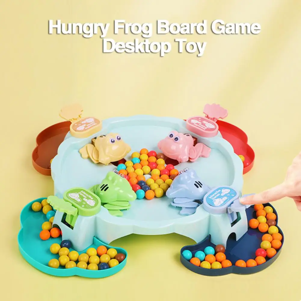 Brain Board Game Fast-paced Ball Eating Game for Family Fun Nights Hungry Frog Toy for 4 Players Decompress with Little Jump